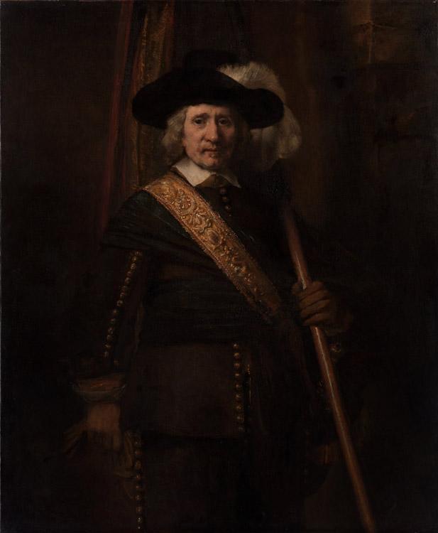 REMBRANDT Harmenszoon van Rijn Portrait of Floris soop as a Standard-Bearer (mk33) France oil painting art